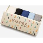 Karamila 5 Çift Bebek Çorap Dikişsiz - Bambu Çorap - 0 - 6 Ay - Asorti