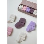 Karamila 5'li Set Bebek Bambu Çorap - Baby Bamboo Socks - Yenidoğan Çorap - Açık Gül Kurusu - 3 - 6 Ay