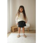 Karan Kids Kız Çocuk Triko Gömlek Şort Etekli Takım - 5 - 6 Yaş - 001-Krem