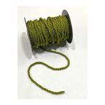karan tuhafiye 6 mm Floş Kordon / 5 Metre, yaprak yeşili