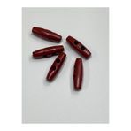 karan tuhafiye Ahşap Çoban Düğme 5 Li Set / 4 Cm/Bordo