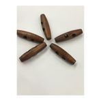 karan tuhafiye Ahşap Çoban Düğme 5 Li Set / 5 Cm/Koyu Ahşap