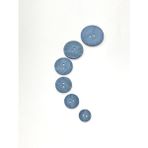 Karan Tuhafiye Ahşap Görünümlü Plastik Düğme / 6 Lı Set Mavi / 02749/ - 2,5 cm