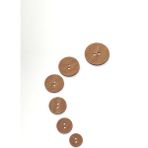 Karan Tuhafiye Ahşap Görünümlü Plastik Düğme / 6 Lı Set Taba /02744 / - 2,3