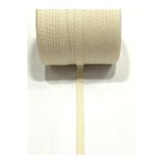 karan tuhafiye Balık Sırtı Pamuklu Şerit / 1 cm (10 mm) / 5 metre, Krem