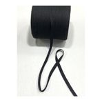 karan tuhafiye Balık Sırtı Pamuklu Şerit / 1 cm (10 mm) / 5 metre, Siyah