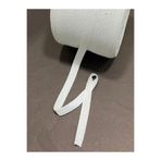 karan tuhafiye Balık Sırtı Pamuklu Şerit / 1,5 cm (15 mm) / 5 metre, Beyaz