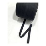 karan tuhafiye Balık Sırtı Pamuklu Şerit / 1,5 cm (15 mm) / 5 metre, Siyah