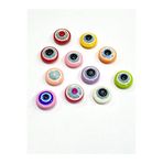 Karan Tuhafiye Bebek Düğmesi / Nazar Boncuğu Model 2 / 10 Adet / - Eflatun