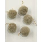 Karan Tuhafiye Bej Renk Yumoş Ponpon 3 cm 5 Li Set Kolay Montaj Özelliği