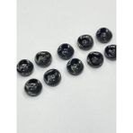 Karan Tuhafiye Bluz Düğmesi Takımı 10 Lu Set/ Siyah Eğri Dalgalı Düğme 1,3 Cm/ M006