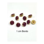 karan tuhafiye Bluz Düğmesi/Metal Bluz Gömlek Düğmesi/ 1 cm /02729/ Bordo