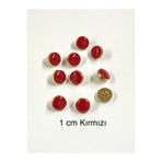 karan tuhafiye Bluz Düğmesi/Metal Bluz Gömlek Düğmesi/ 1 cm /02729/ Kırmızı