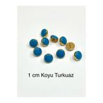 karan tuhafiye Bluz Düğmesi/Metal Bluz Gömlek Düğmesi/ 1 cm /02729/ koyu turkuaz