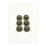 karan tuhafiye Bombeli Antik Gold Zemin/Metal Düğme / 1,8 cm / 6 lı Set / (m03092)/ limon küfü