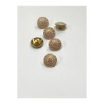 karan tuhafiye Bombeli Antik Gold Zemin/Metal Düğme / 1,8 cm / 6 lı Set / (m03092)/ Pudra