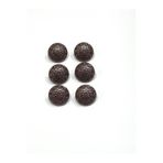 karan tuhafiye Bombeli Antrasit Zemin/Metal Düğme / 1,8 cm / 6 lı Set / (m03094) Kahverengi