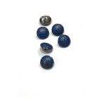 karan tuhafiye Bombeli Antrasit Zemin/Metal Düğme / 1,8 cm / 6 lı Set / (m03094) Saks