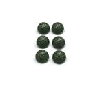 karan tuhafiye Bombeli Antrasit Zemin/Metal Düğme / 1,8 cm / 6 lı Set / (m03094) YEŞİL