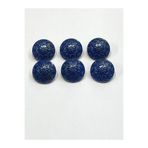 karan tuhafiye Bombeli Antrasit Zemin/Metal Düğme / 2,3 cm / 6 lı Set / (m03094) Saks mavi