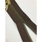 Karan Tuhafiye Çanta Fermuarı / Metalik Görünüm/ Gold 50 cm Kahve - 40