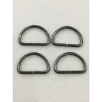 Karan Tuhafiye Çanta Halkası D Demir 3,5 cm 4 Lü Set - Antrasit