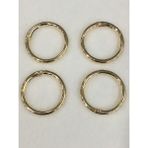 Karan Tuhafiye Çanta Halkası Yuvarlak Yaylı Klips 3 cm 4 Lü Set - Altın