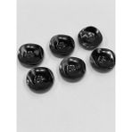 Karan Tuhafiye Ceket Hırka Düğmesi Takımı 6 Lı Set/ Siyah Eğri Dalgalı Düğme 1,8 Cm/ M006