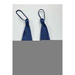 karan tuhafiye Floş Püskül / 2 li Set / 10 cm, Petrol Mavi