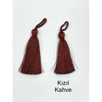 Karan Tuhafiye Floş Püskül / 2 Li Set / 7 cm / Seri 2 - Açık Kahve