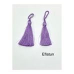 karan tuhafiye Floş Püskül / 2 li Set / 7 cm/Seri 1, Eflatun