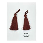 karan tuhafiye Floş Püskül / 2 li Set / 7 cm/Seri 2, kızıl kahve