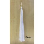 karan tuhafiye Floş Püskül/Uzun Püskül / 50 cm, Beyaz