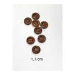 karan tuhafiye Hırka Yelek Düğmesi/Ahşap Düğme / 8 Adet / 1.7 Cm #2