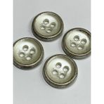 Karan Tuhafiye Italyan Sedef Boyalı Eskitme Düğme Seti/ Kaban Hırka Düğmesi / 4 Lü Set / 3,8 cm