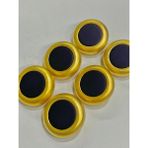 Karan Tuhafiye Kaban Kürk Manto Düğmesi / Italyan Düğme 6 Lı Set / Mat Gold Lacivert 3 cm /M010