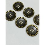 Karan Tuhafiye Kaban Mont Düğmesi 6 Lı Set / Oksit Metal Düğme / 2,2 cm