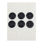 karan tuhafiye Kaban Mont Düğmesi Italyan Düğme 6 Lı Set Siyah 3 Cm (M46690)