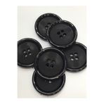 karan tuhafiye Kaban Mont Düğmesi Italyan Düğme 6 Lı Set Siyah 3,5 Cm (M8926)