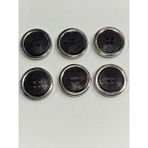 Karan Tuhafiye Kaban Mont Düğmesi Takımı 6 Lı Set / Siyah Gümüş / M004