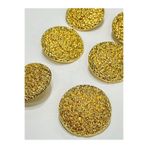 Karan Tuhafiye Kaban Pardösü Düğmesi / Tasarım Düğme/ Özel Kaplama Düğme / Gold 6'Lı Set 2,7 Cm