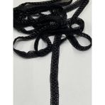 Karan Tuhafiye Kurdeleli Şerit / Seccade Şeridi / 3 Metre / 2 Cm / - Siyah