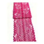karan tuhafiye Likralı Dantel / 1 metre/Eni: 13 cm/kod:03203, Fuşya