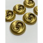 Karan Tuhafiye Metalize Eskitme Vintage Italyan Düğme /3 Boyutlu Dalga Desenli Kaban, Mont ve Hırka Düğmesi / Mat Gold 3,3 cm
