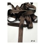 karan tuhafiye Saten Biye 2 Cm/Saten Verev Biye / 25 Metre, 14 kahve