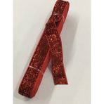 Karan Tuhafiye Simli Kadife Kurdele 5 Metre ( 2 cm ) - Kırmızı