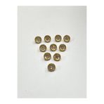 karan tuhafiye Taşlı Bluz Düğmesi/Metal Bluz Düğmesi Gold / 10 Adet /2887/ Model 6