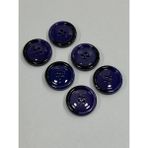 Karan Tuhafiye Trençkot ve Ceket Düğmesi / 6 Lı Set / Mine Kaplı / Siyah Atımlı / Saks Mavi Renk