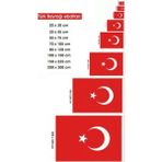 Karanfil Türk Bayrağı 70X105 cm Ebatında Kumaş Türk Bayrağı Al Bayrak 70X105 Bez Bayrak - 1 Adet - Kırmızı - Beyaz