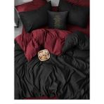 Karani Home Çift Kişilik Çift Taraflı Nevresim Takımı - Bordo - 220 x 240 cm